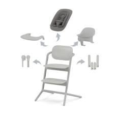 Дитячий стілець 4 в 1 Cybex Lemo Suede Grey