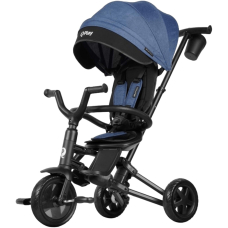 Велосипед триколісний з батьківською ручкою Qplay Nova Niello Tricycle Blue